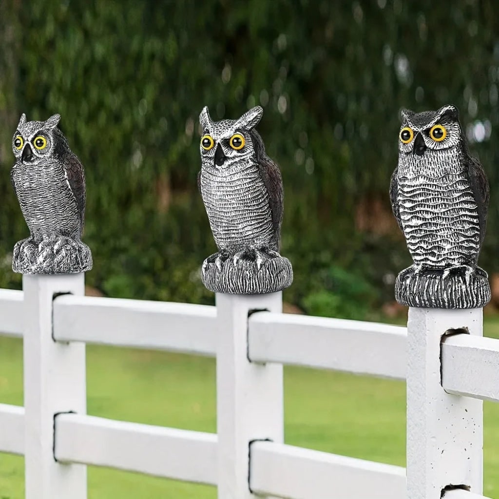 Realistic Owl Halloween Garden Statue Outdoor Yard Porch Party Decor