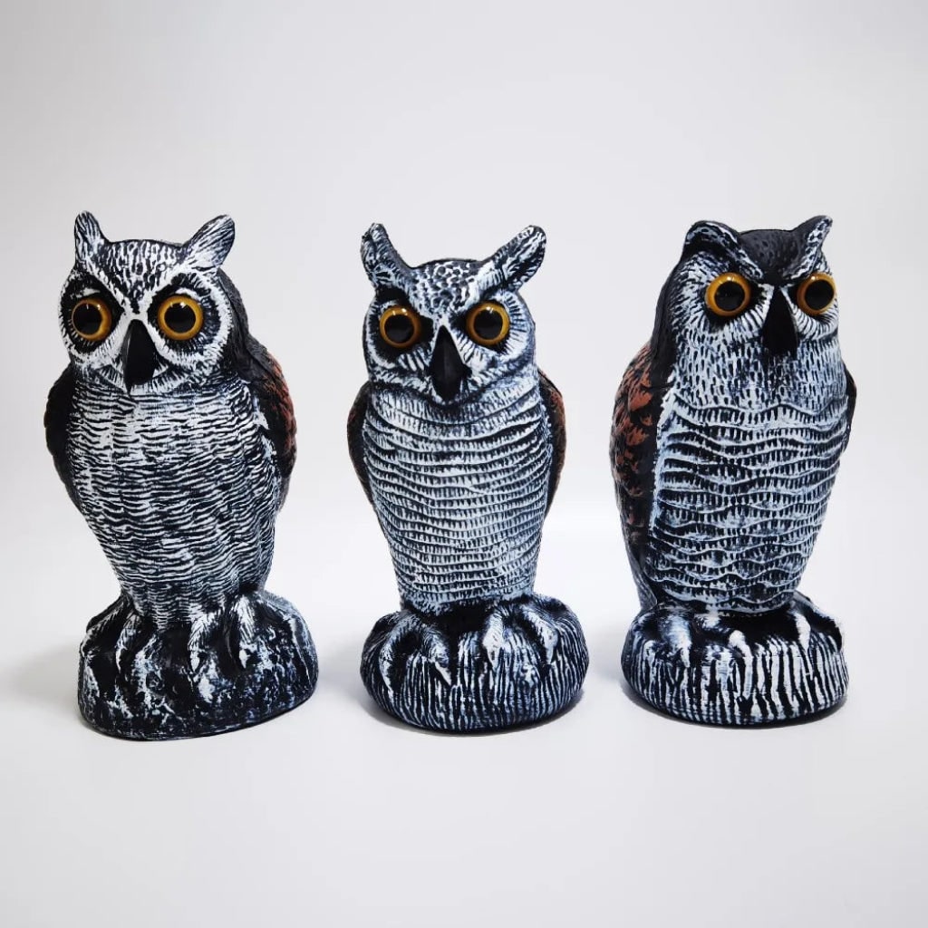 Realistic Owl Halloween Garden Statue Outdoor Yard Porch Party Decor