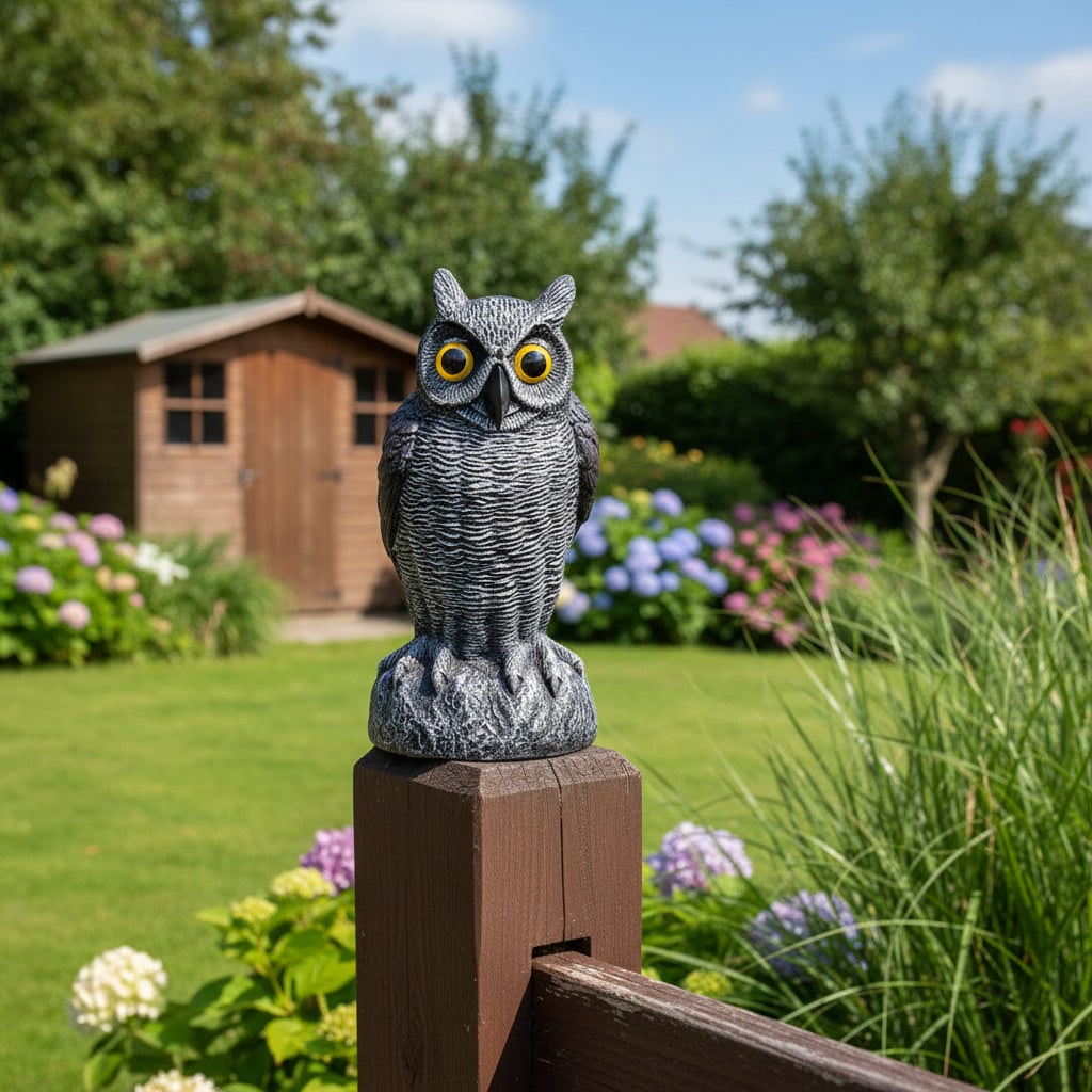 Realistic Owl Halloween Garden Statue Outdoor Yard Porch Party Decor