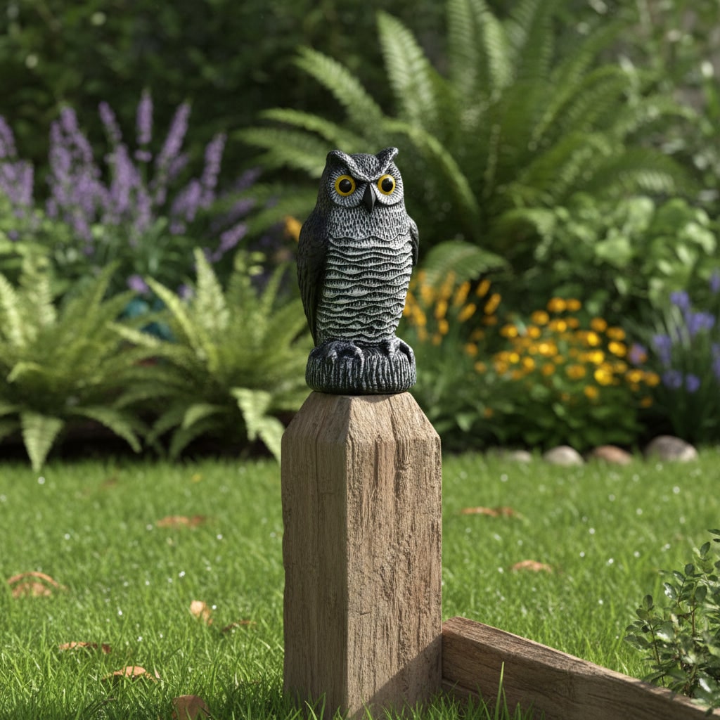 Realistic Owl Halloween Garden Statue Outdoor Yard Porch Party Decor