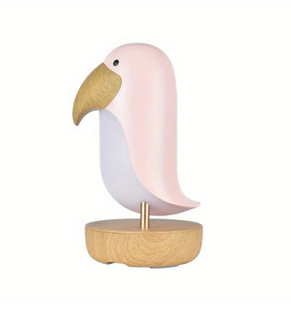 Rechargeable Bird Night Lamp Wooden Decorative Table Light