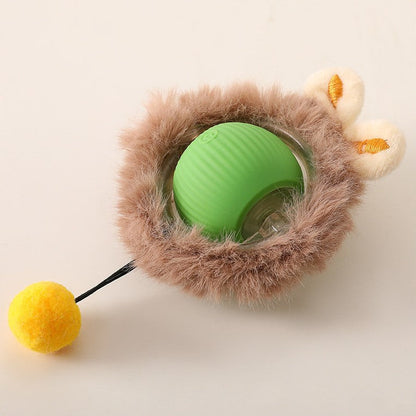 Rechargeable Cat Play Toy Rolling Motion Interactive Chasing Activity