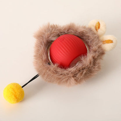 Rechargeable Cat Play Toy Rolling Motion Interactive Chasing Activity