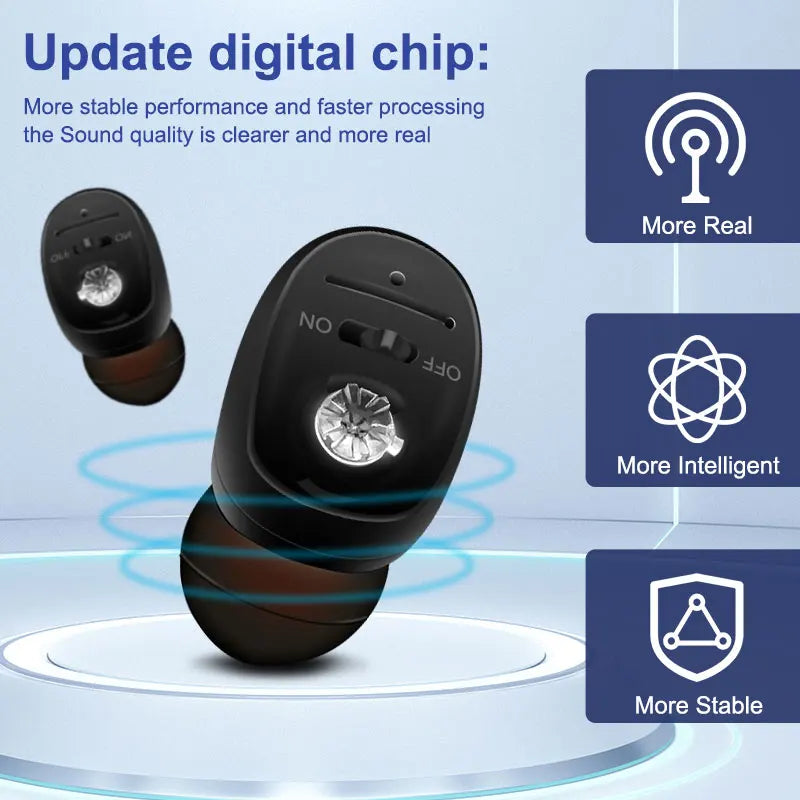 Rechargeable Digital Hearing Aids Mini Sound Amplifier – Clear Sound for Seniors and Daily Use