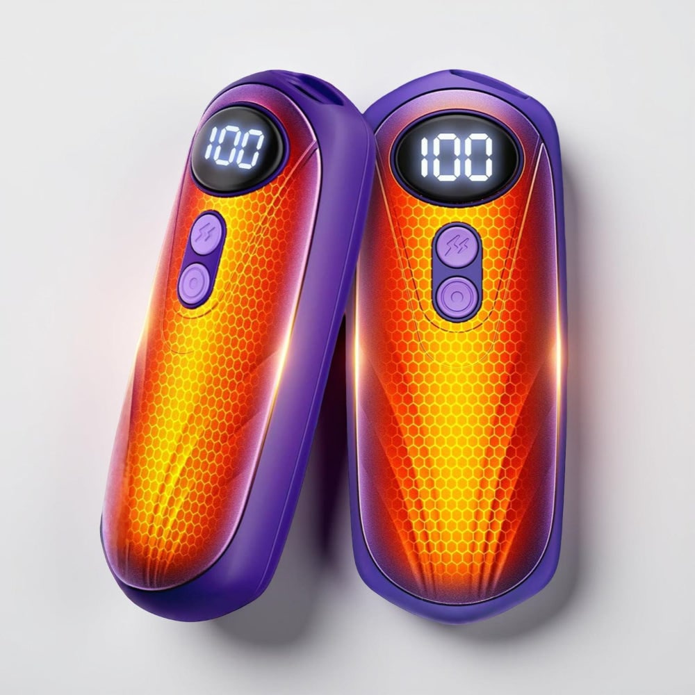 Rechargeable Electric Hand Warmers LED Display Reusable Portable Pocket Heater Set