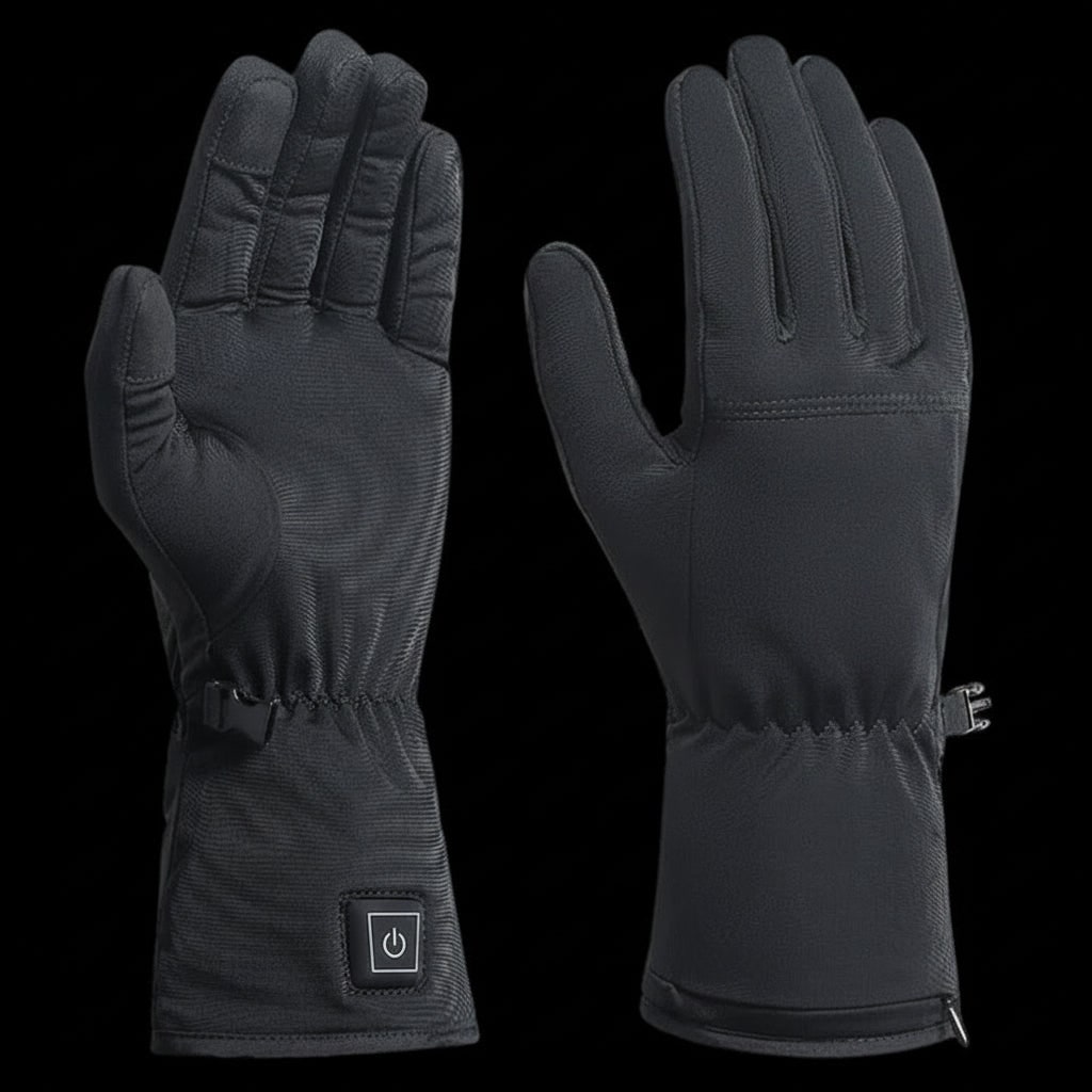 Rechargeable Heated Glove Liners Adjustable Temperature Slim Stretch Fabric Battery Pocket