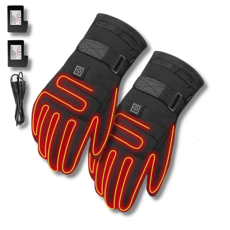 Rechargeable Heated Gloves Waterproof Thermal Touchscreen Winter Outdoor Hand Warmers