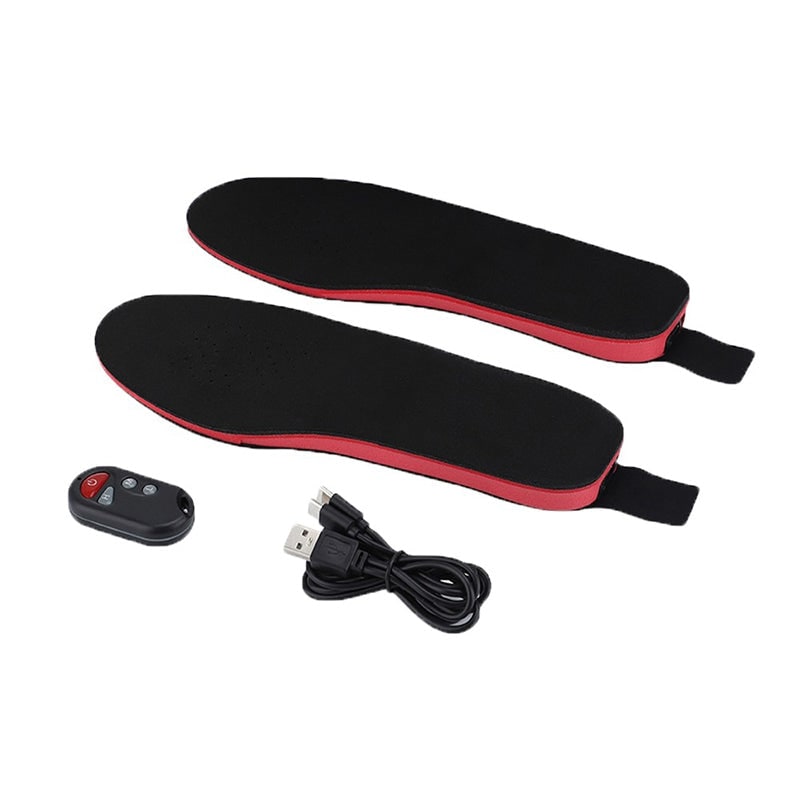 Rechargeable Heated Insoles High Arch Support Wireless Remote USB C Winter Shoe Inserts