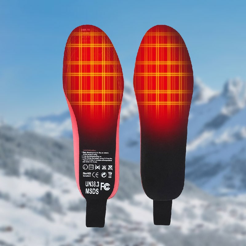 Rechargeable Heated Insoles High Arch Support Wireless Remote USB C Winter Shoe Inserts