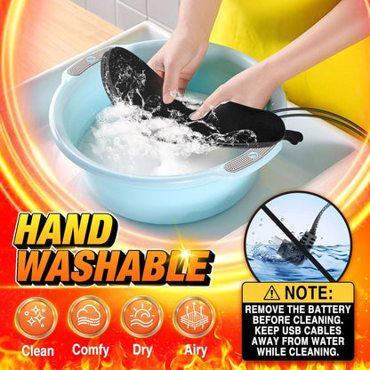 Rechargeable Heated Insoles Remote Control Three Heat Levels Shoe Warming Inserts