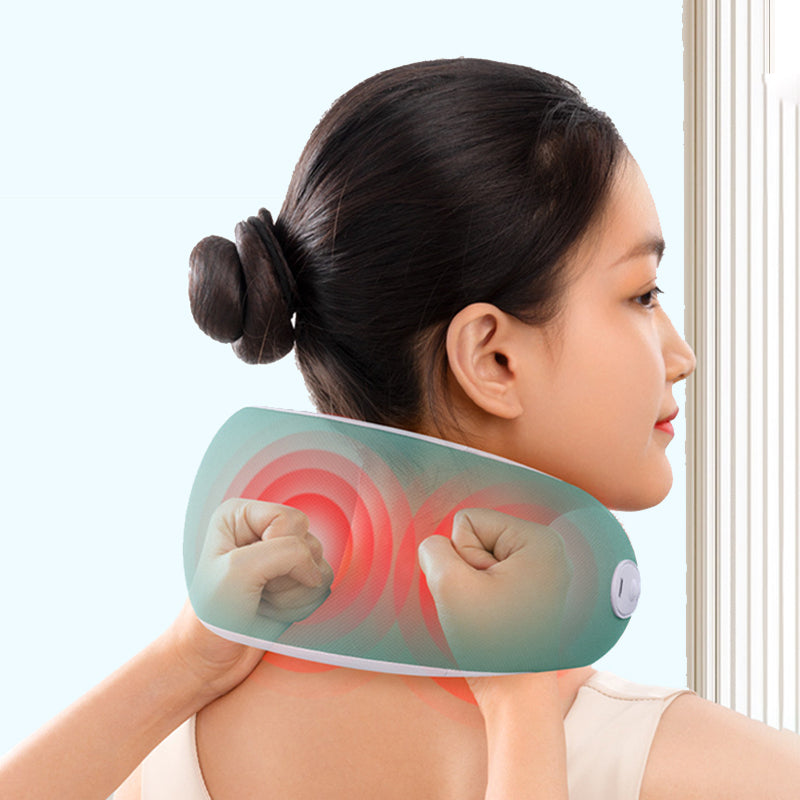 Rechargeable Heated Neck Massager Pillow U-Shaped Heat & Massage Cushion
