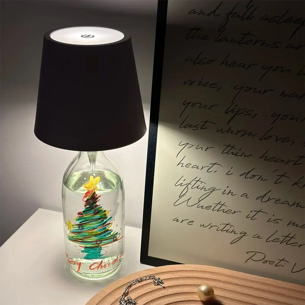 Rechargeable LED Bottle Lamp Converter with Dimmable Light and USB C