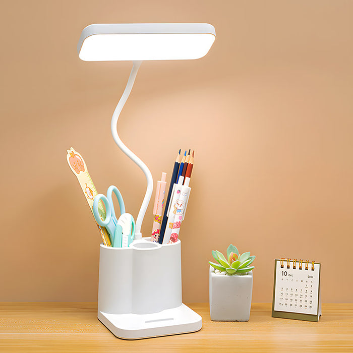 Rechargeable LED Desk Lamp with Pen Holder – Adjustable Study Lamp for Desk, Office & Reading