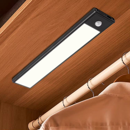Rechargeable Motion Sensor LED Cabinet Light USB Wireless Under Cabinet Light for Kitchen Closet Wardrobe