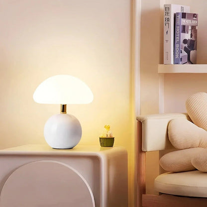 Rechargeable Mushroom Table Lamp LED Ambient Night Light Bedside Desk Lamp