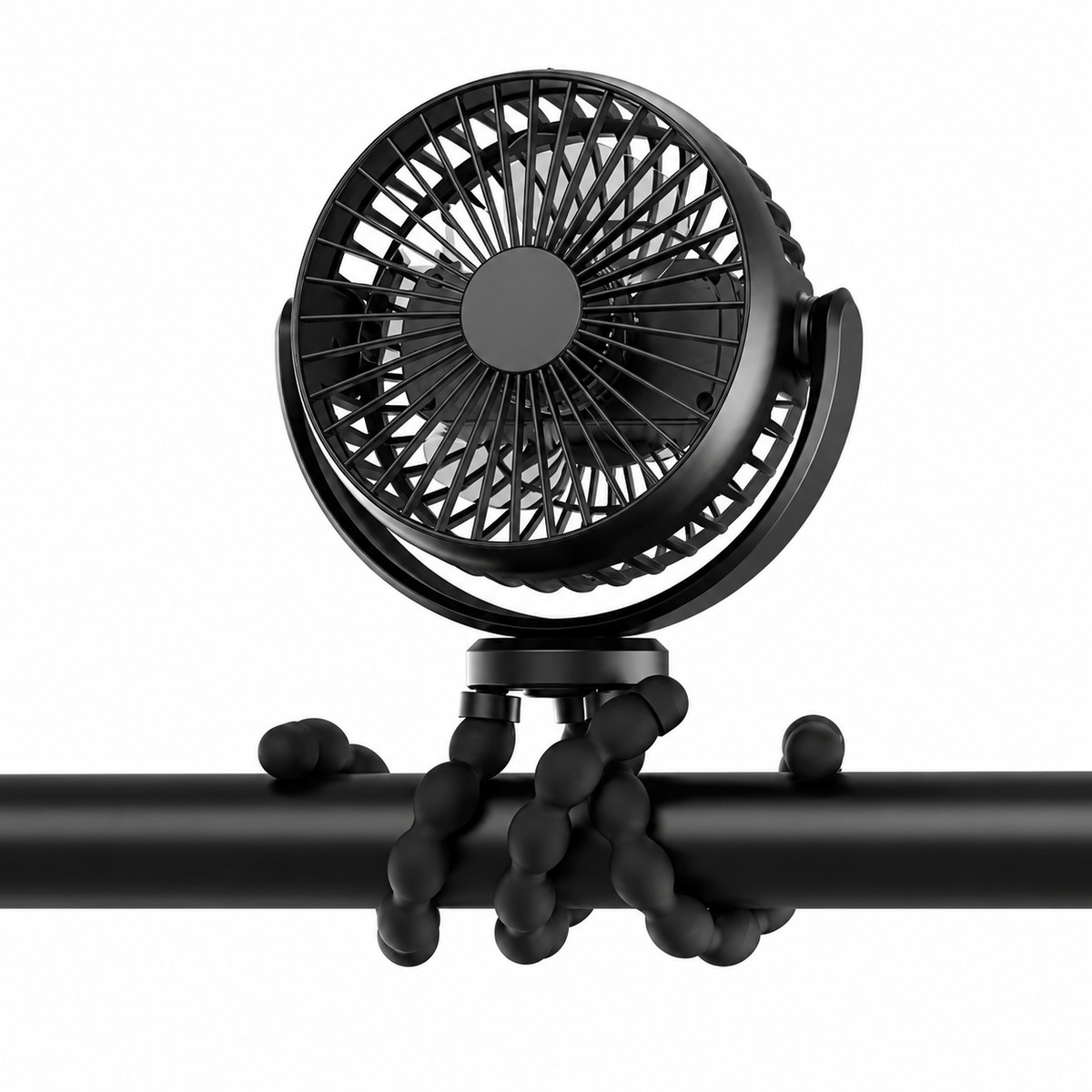 Rechargeable Portable Clip On Fan with Flexible Tripod Legs