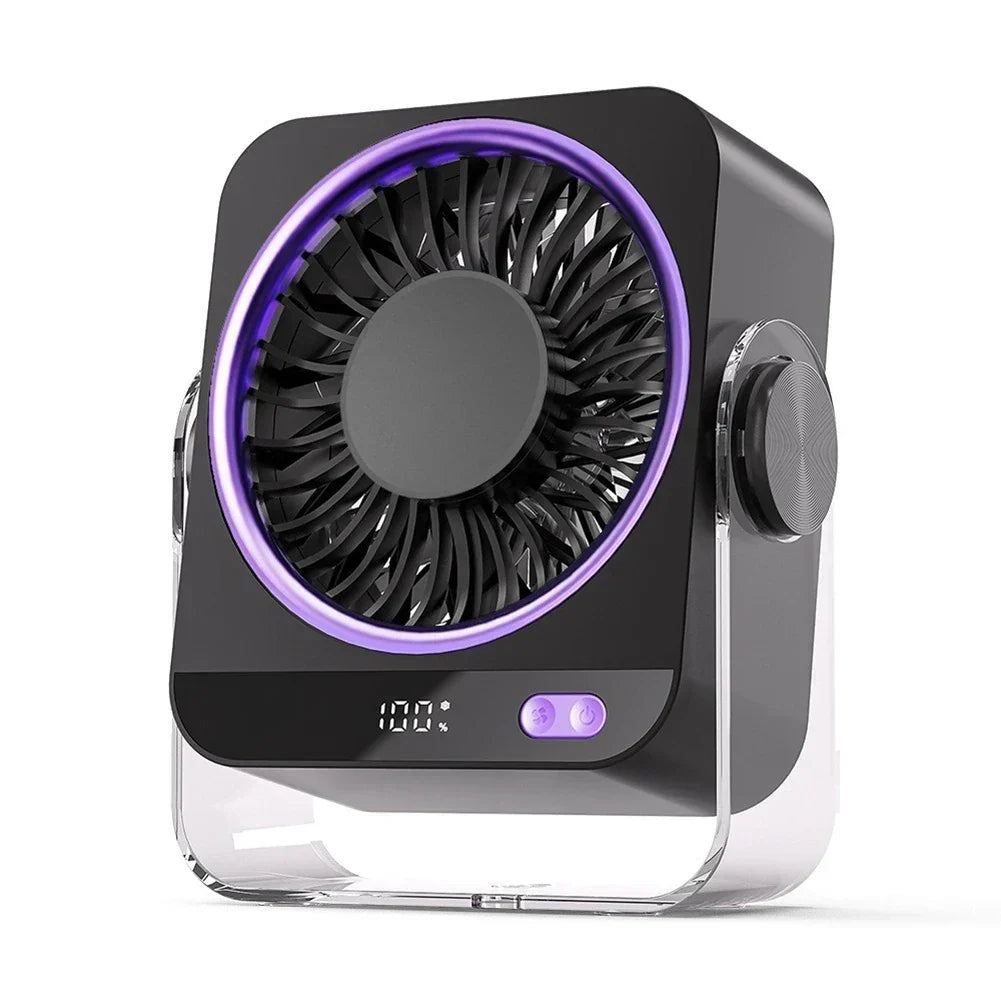 Rechargeable Portable Desk Fan Adjustable Personal Cooling
