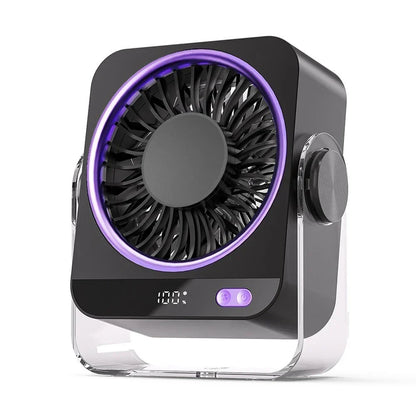 Rechargeable Portable Desk Fan Adjustable Personal Cooling