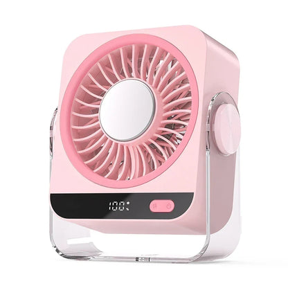 Rechargeable Portable Desk Fan Adjustable Personal Cooling