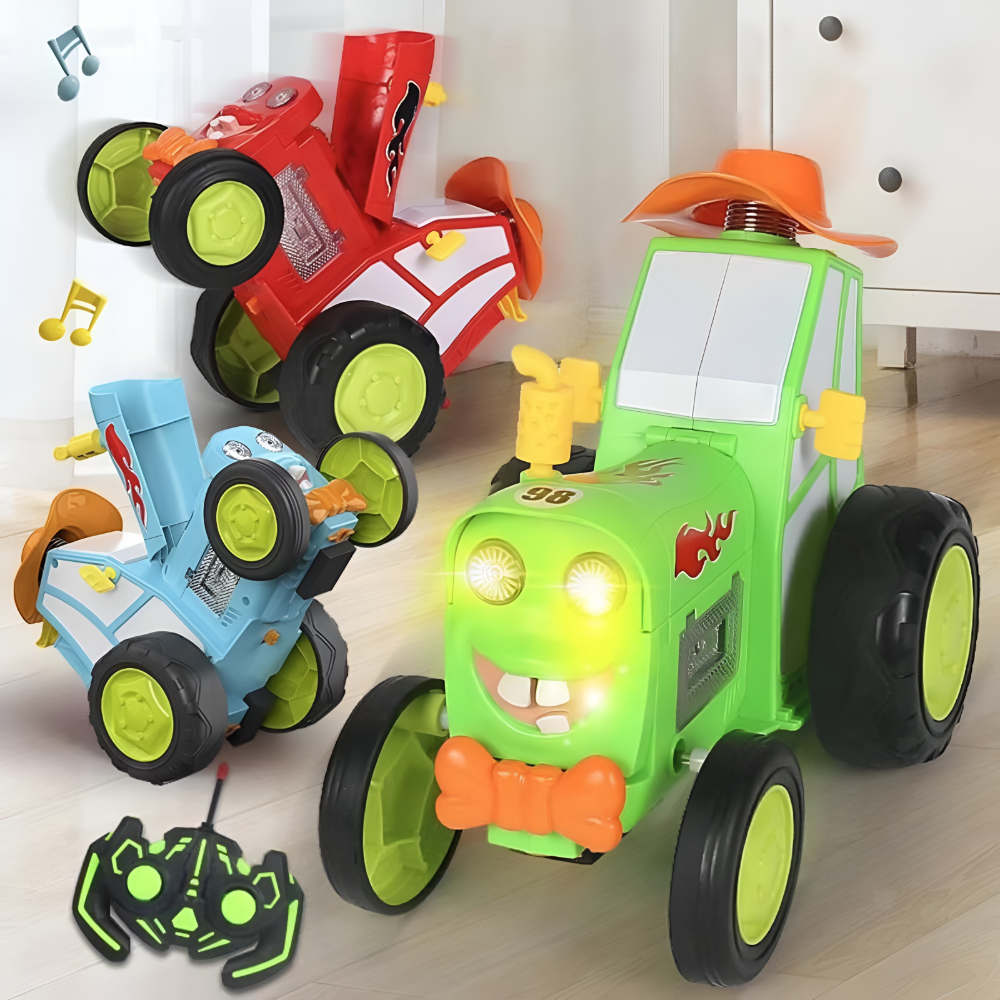 Rechargeable RC Stunt Car with Flip and Spin Action