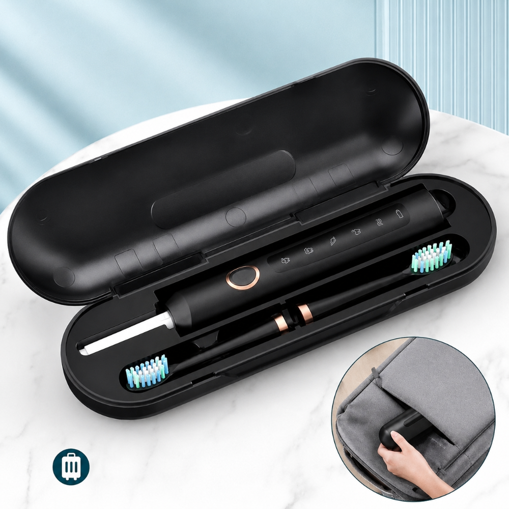 Rechargeable Sonic Electric Toothbrush with Travel Case