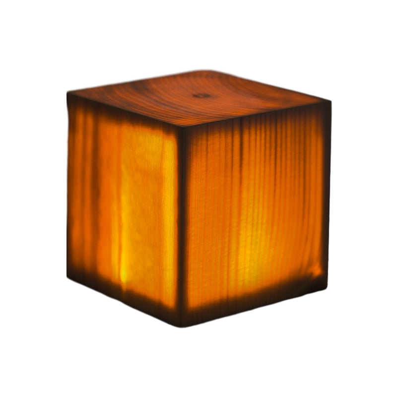Rechargeable Wooden LED Table Lamp Touch Control Bedside Desk Lighting