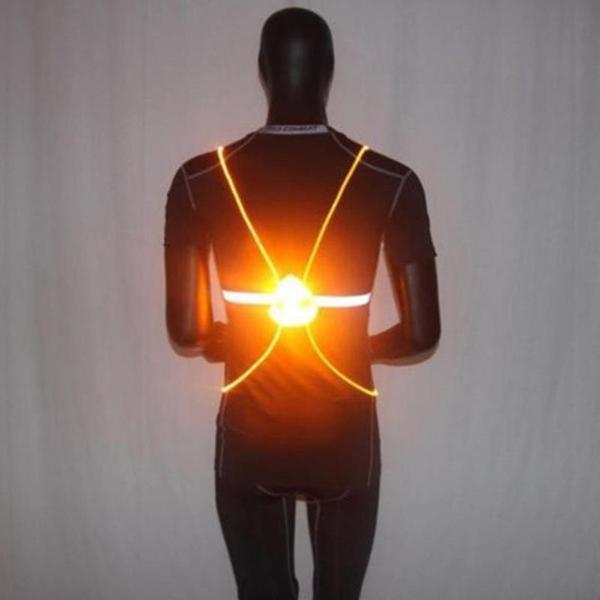 Reflective Lighted Safety Vest Adjustable High Visibility Outdoor Wear