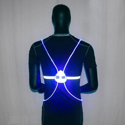 Reflective Lighted Safety Vest Adjustable High Visibility Outdoor Wear