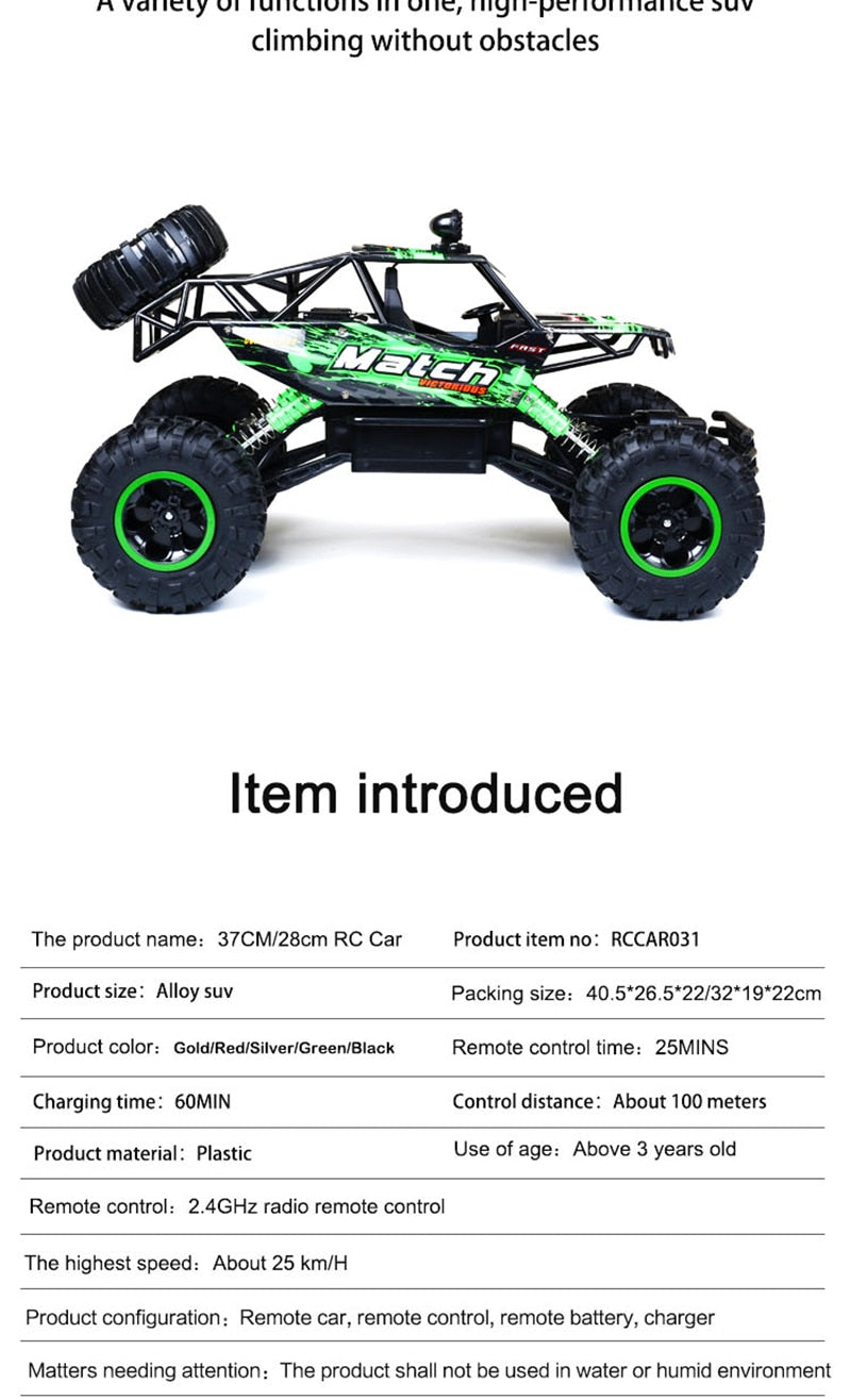 Τηλεκατευθυνόμενο 4x4 monster truck εκτός δρόμου με ανάρτηση