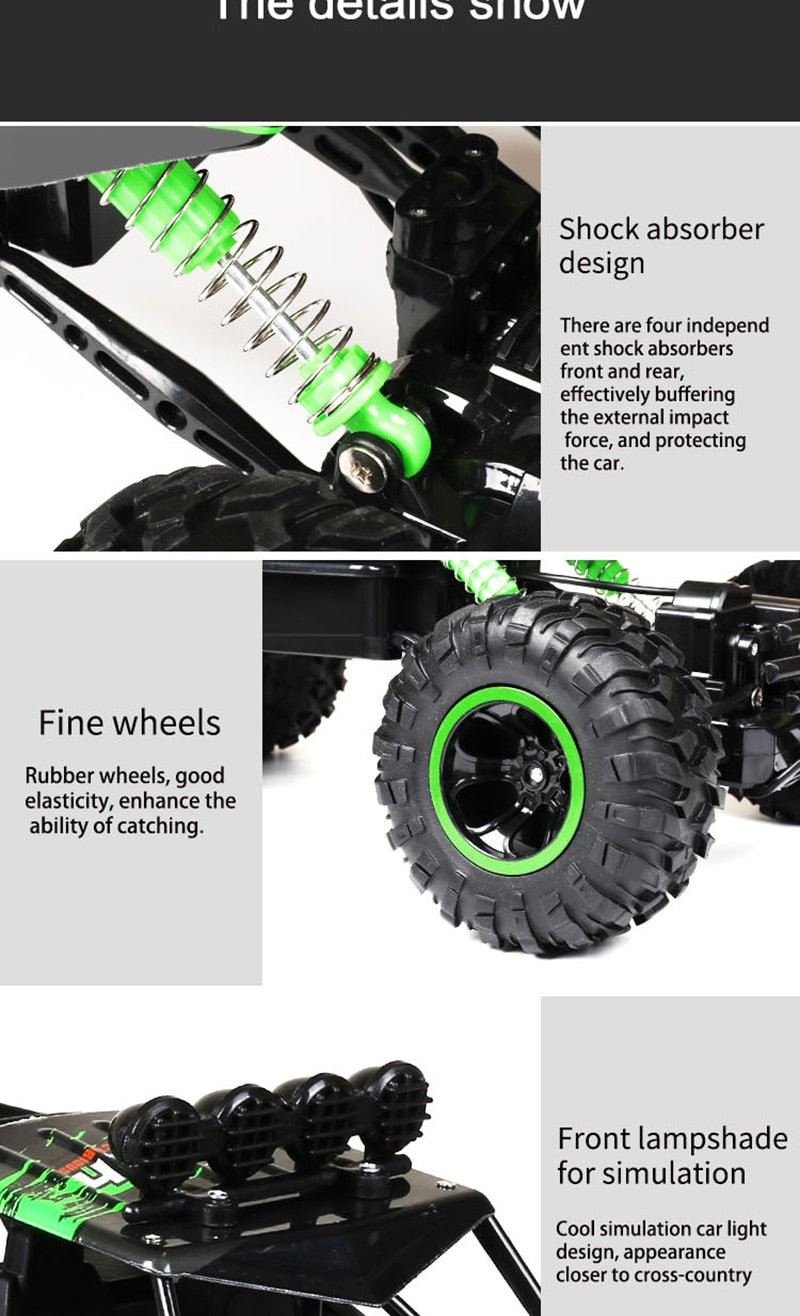 Τηλεκατευθυνόμενο 4x4 monster truck εκτός δρόμου με ανάρτηση