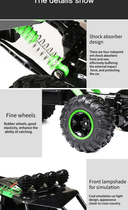 Τηλεκατευθυνόμενο 4x4 monster truck εκτός δρόμου με ανάρτηση