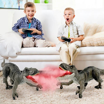 Remote Control Dinosaur Toy with Mist Spray and Realistic Movements
