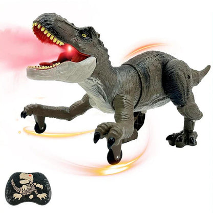 Remote Control Dinosaur Toy with Mist Spray and Realistic Movements