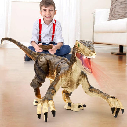 Remote Control Dinosaur Toy with Mist Spray and Realistic Movements