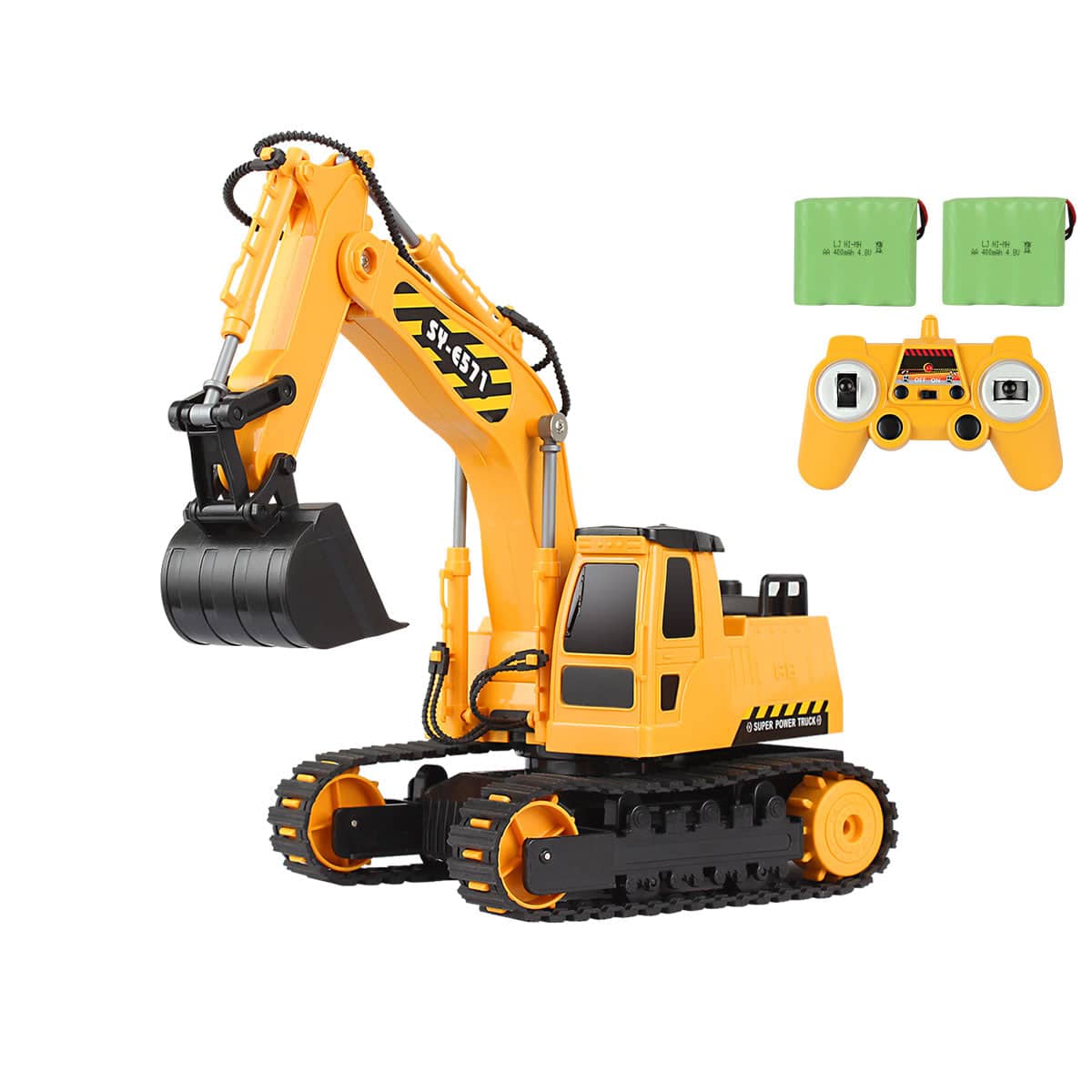 Remote Control Excavator Toy with Moving Arm and Bucket Construction Truck for Kids