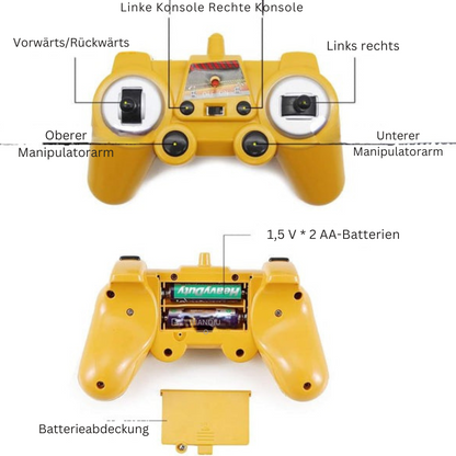 Remote Control Excavator Toy with Moving Arm and Bucket Construction Truck for Kids