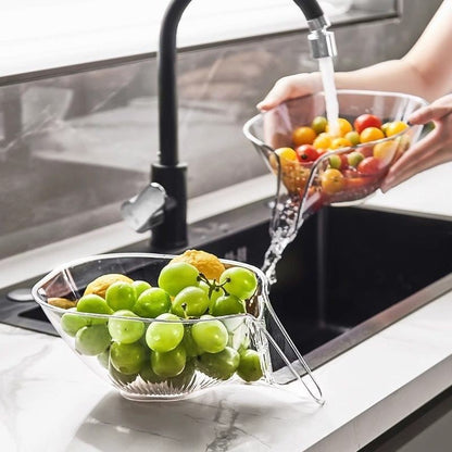 Removable Kitchen Sink Drainer Basket with Detachable Insert for Washing and Drying