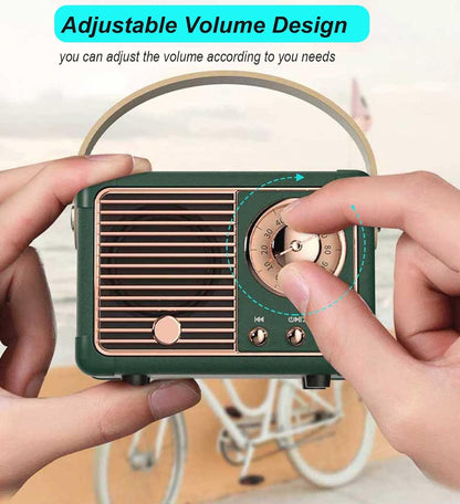 Retro Bluetooth Speaker with Wireless Connectivity and Classic Vintage Design