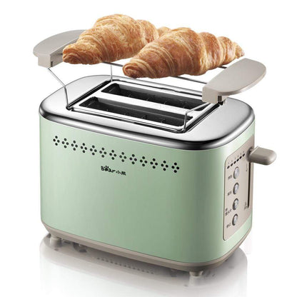 Retro Electric Toaster Vintage Stainless Steel 4 Slice Toaster Adjustable Browning Kitchen Appliance