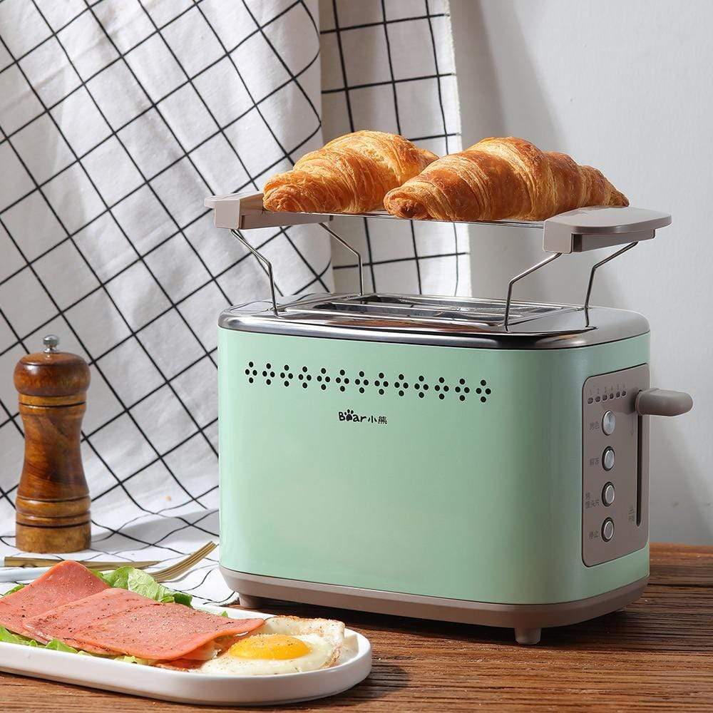 Retro Electric Toaster Vintage Stainless Steel 4 Slice Toaster Adjustable Browning Kitchen Appliance