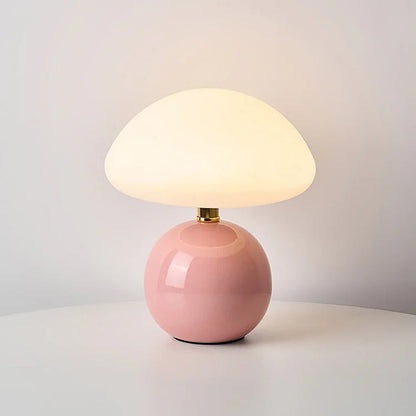 Retro Mushroom Table Lamp Three Colour LED Bedside Lighting Bauhaus Style