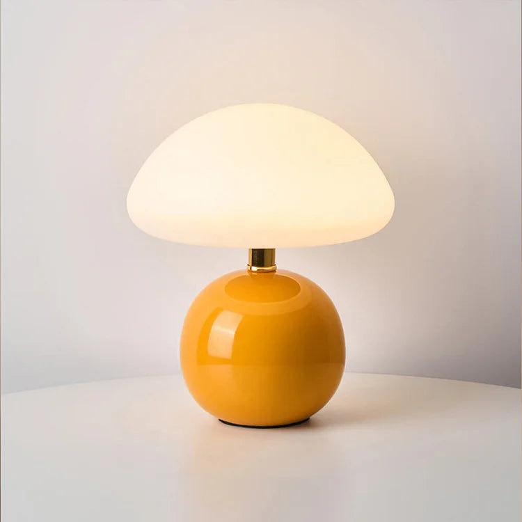 Retro Mushroom Table Lamp Three Colour LED Bedside Lighting Bauhaus Style