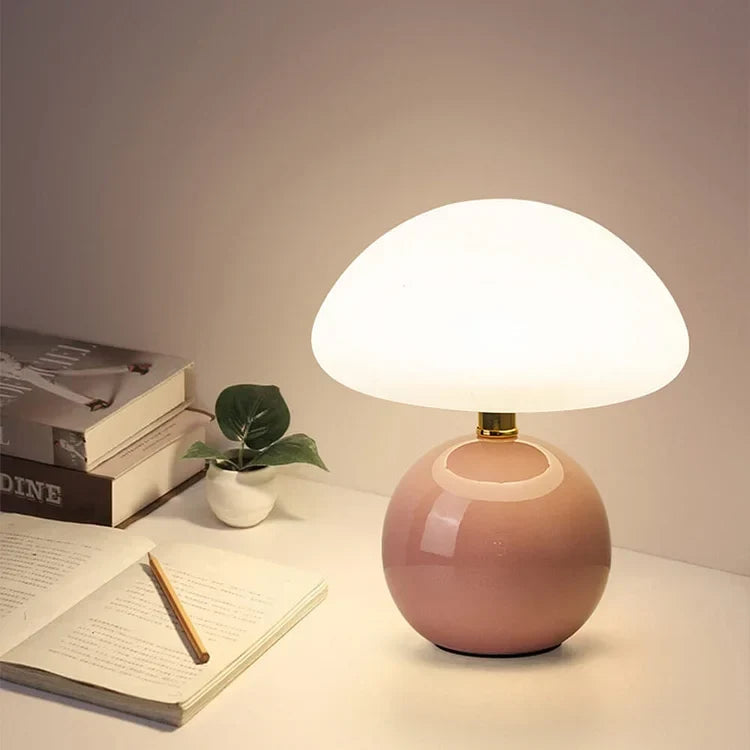 Retro svampelampe til bordet LED med tre farvetemperaturer varmt stemningslys