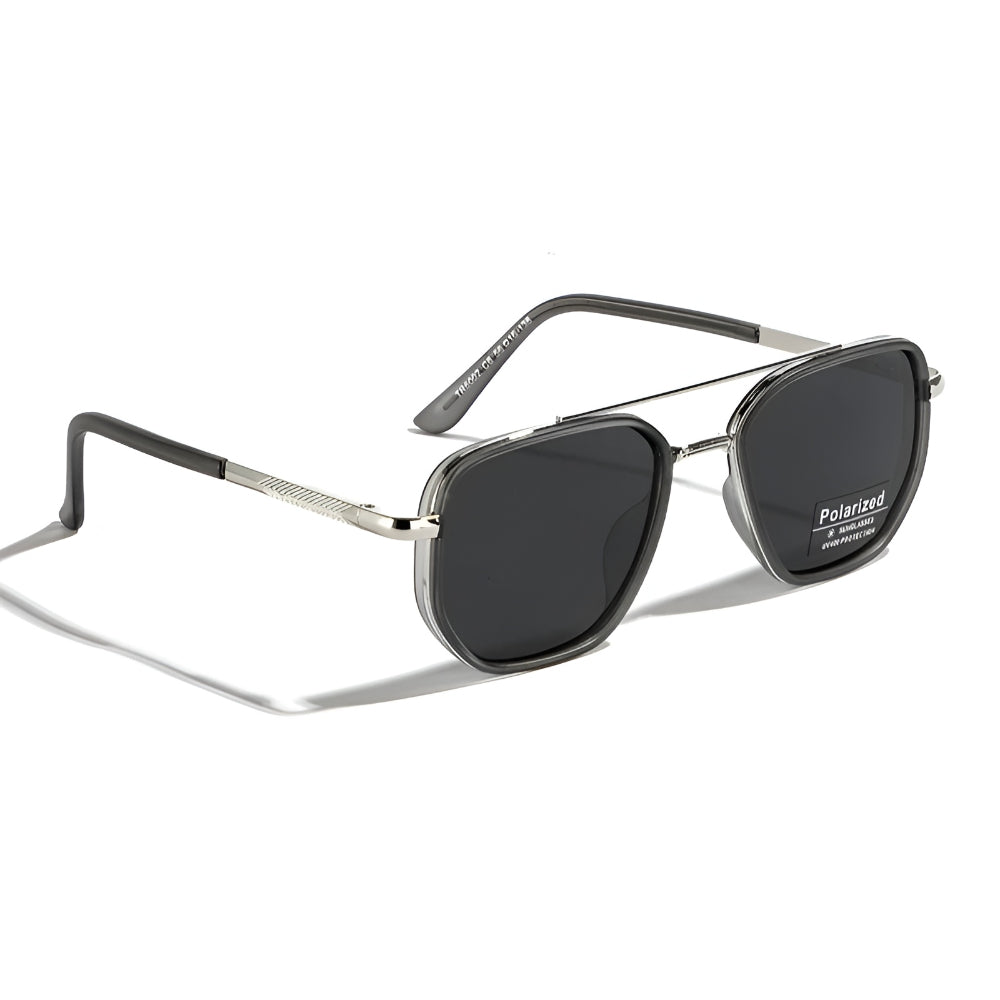 Retro Square Polarized Sunglasses with UV400 Protection