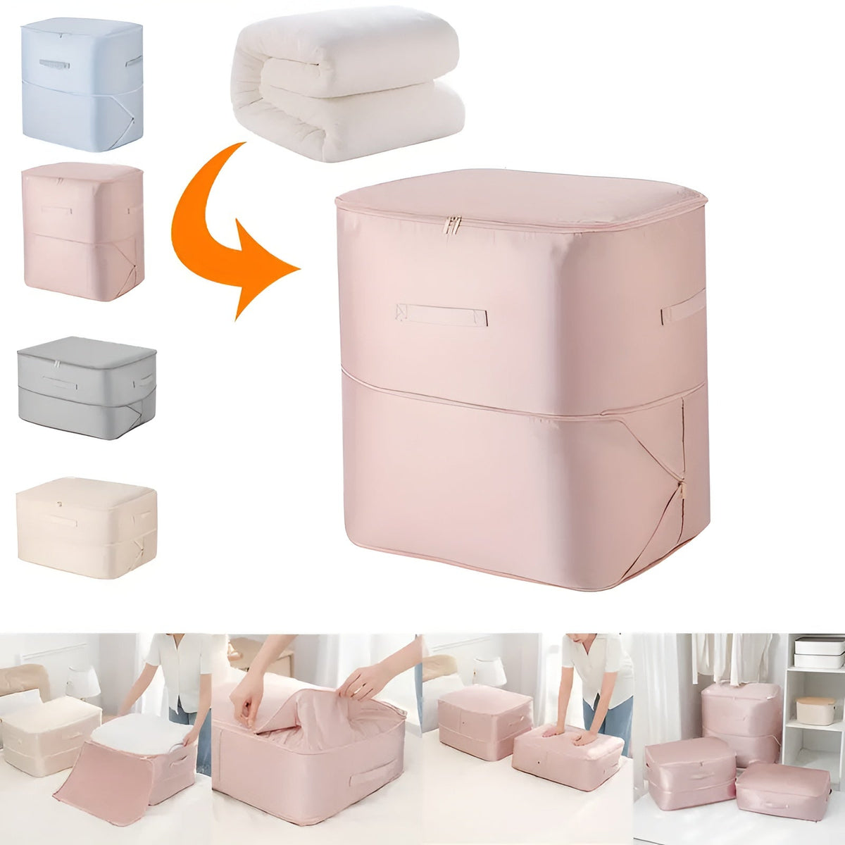 Reusable Compression Storage Bags for Clothes Bedding and Home Organisation