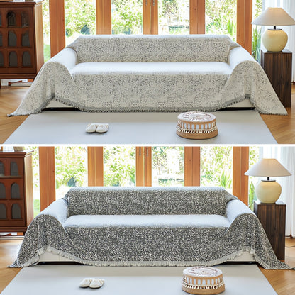 Reversible Boho Sofa Protector Speckle Couch Cover