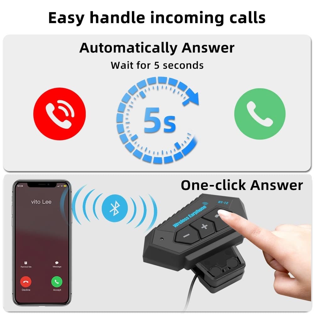 RideSync Wireless Motorcycle Helmet Headset for Safe Communication and Riding