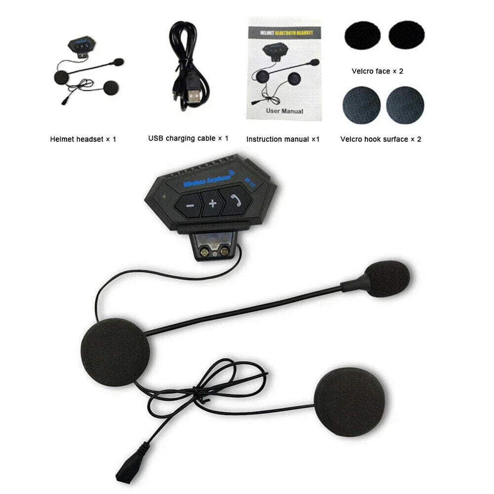 RideSync Wireless Motorcycle Helmet Headset for Safe Communication and Riding