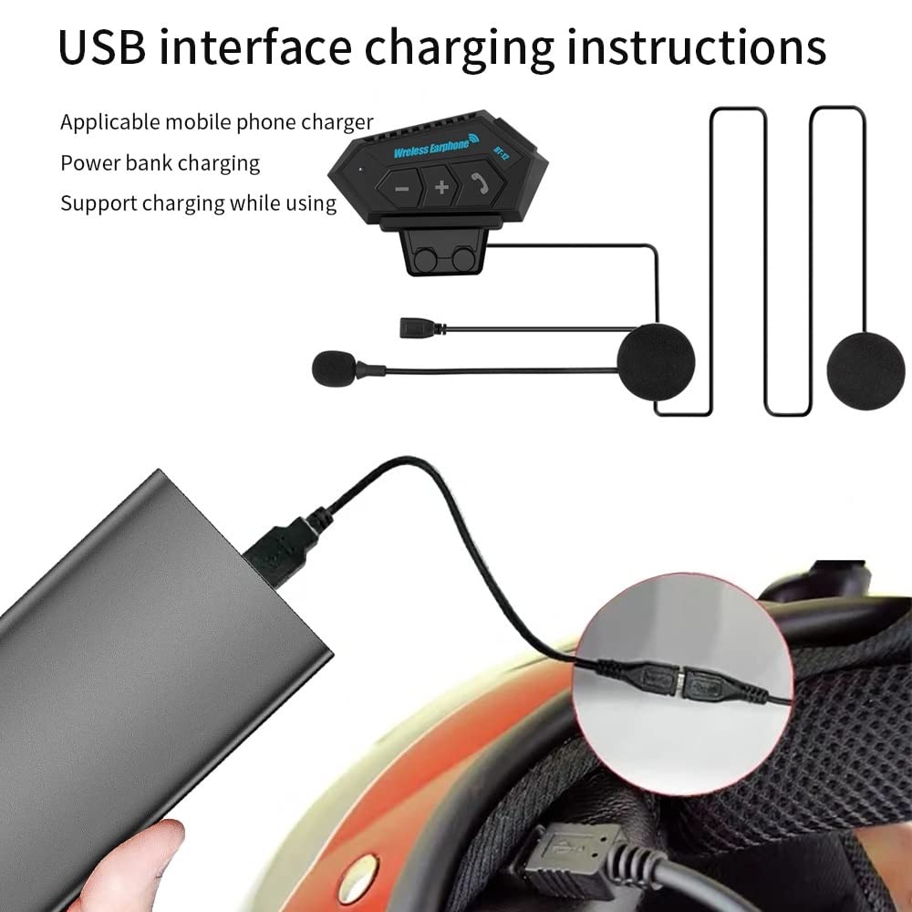 RideSync Wireless Motorcycle Helmet Headset for Safe Communication and Riding