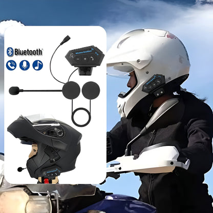 RideSync Wireless Motorcycle Helmet Headset for Safe Communication and Riding